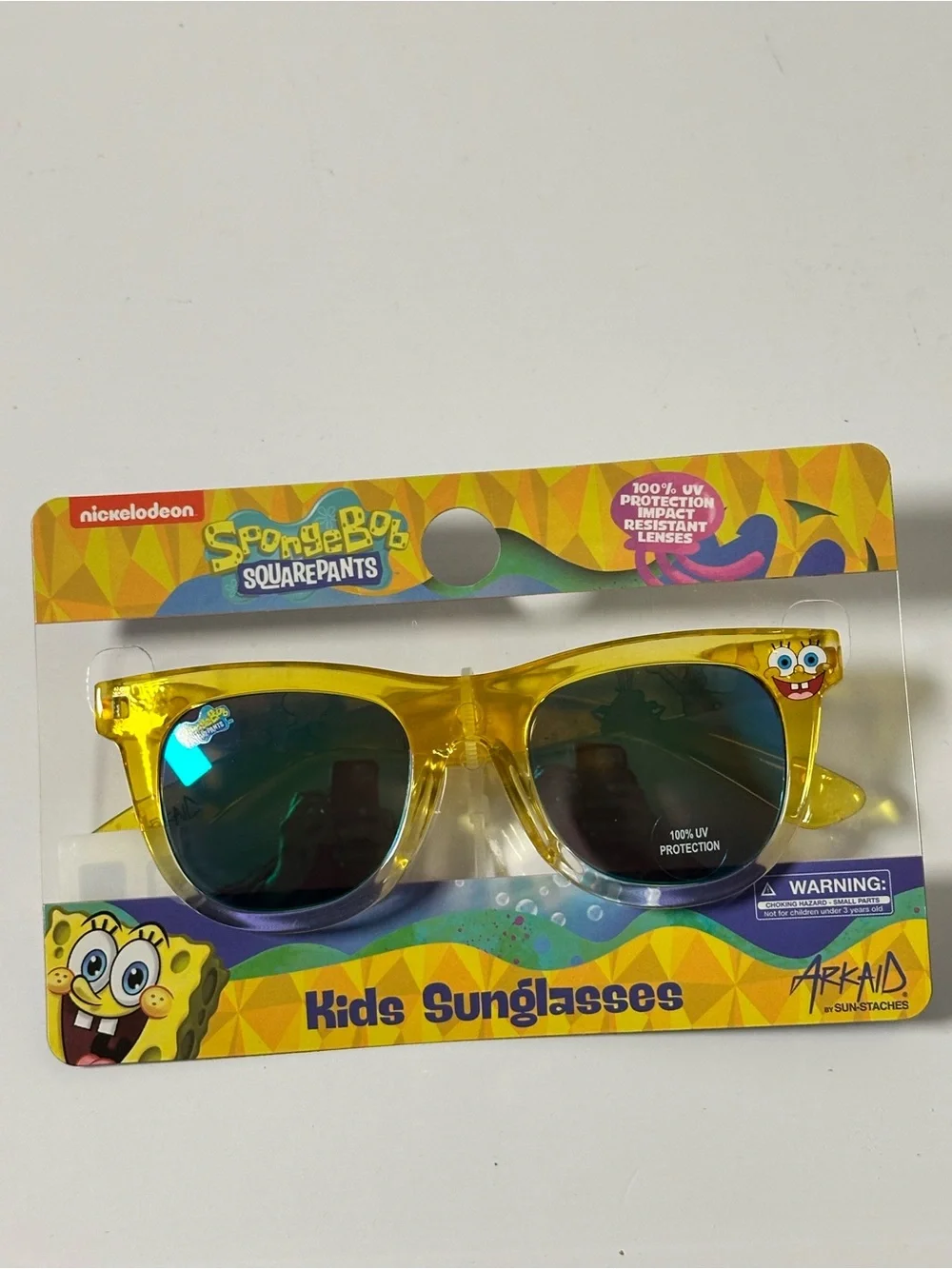 Nickelodeon SpongeBob Yellow Kids Sunglasses with Mirrored Lenses